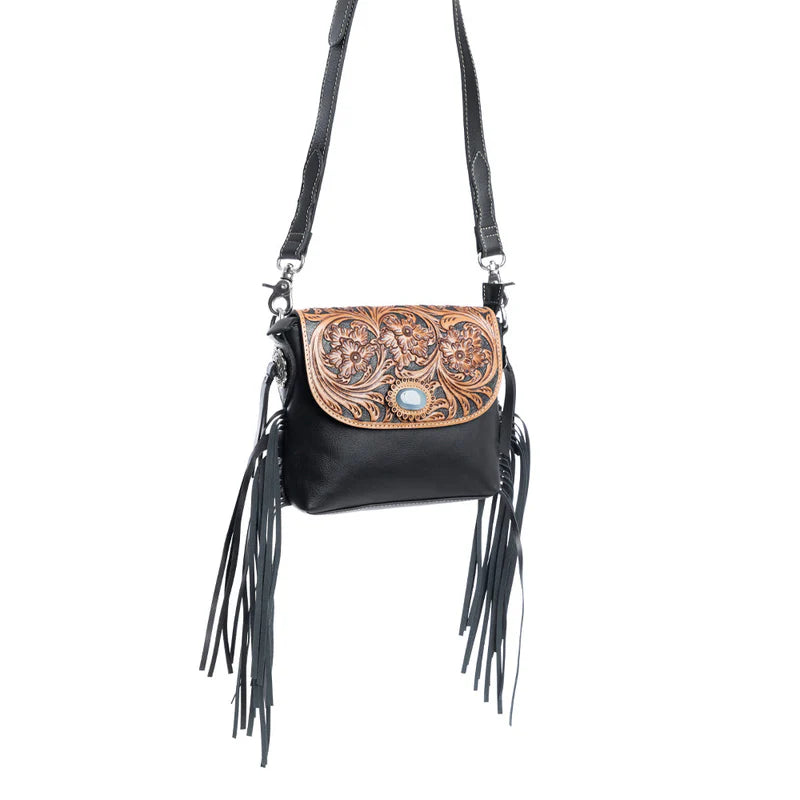 Ebony Delight Hand Tooled Bag