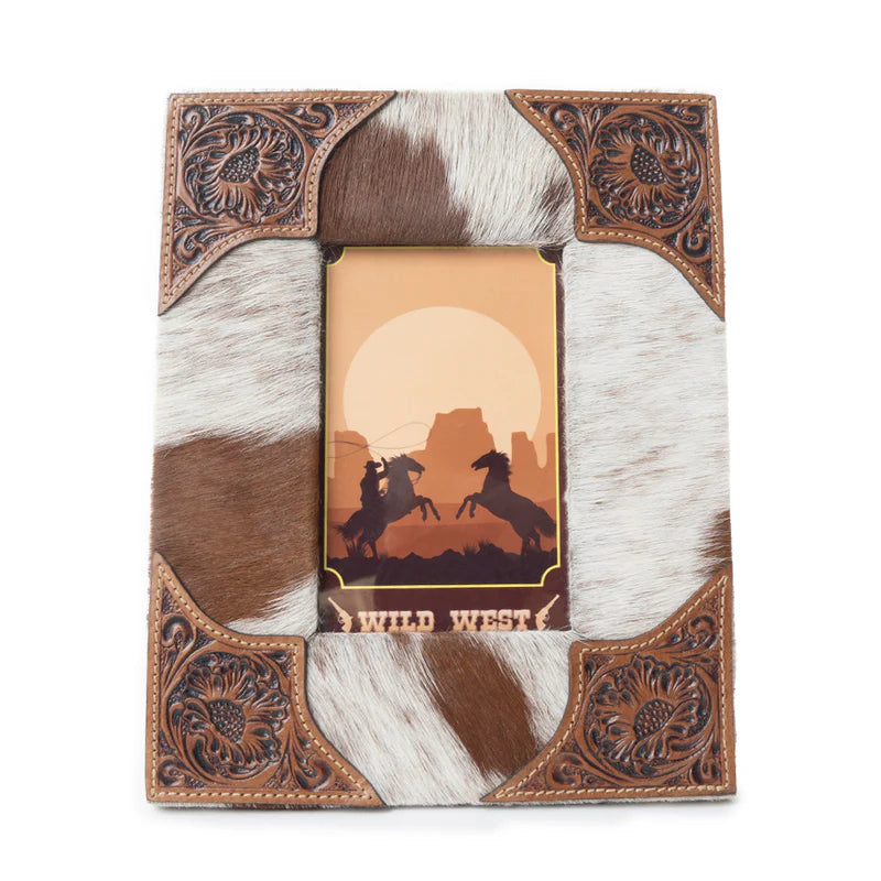 Tumbleweed Trail Photo Frame in Brown and White