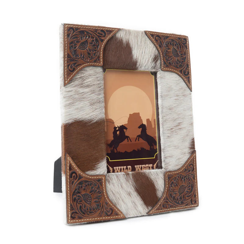 Tumbleweed Trail Photo Frame in Brown and White