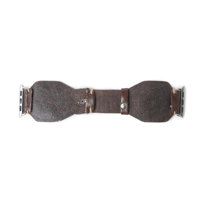 Lone Star Handtooled Leather Watch Hand in Antique Tan