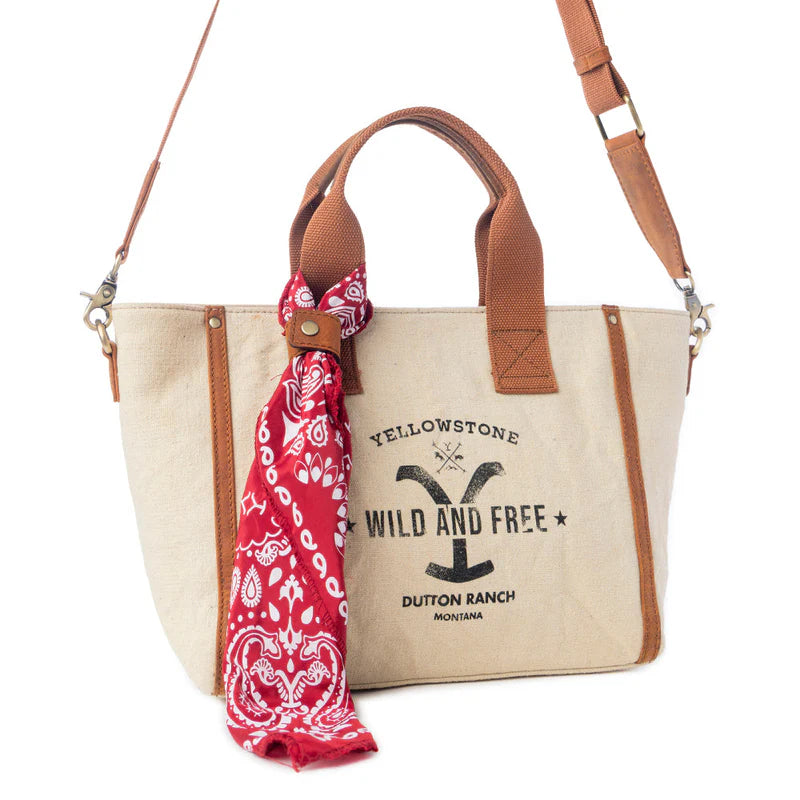 Yellowstone Tawny Ridge Handtooled Harion Carry Bag in Ivory