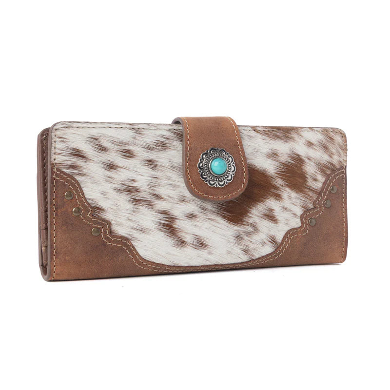 Cedarbar Hairon Leather Wmns Wallet in Honey Drift