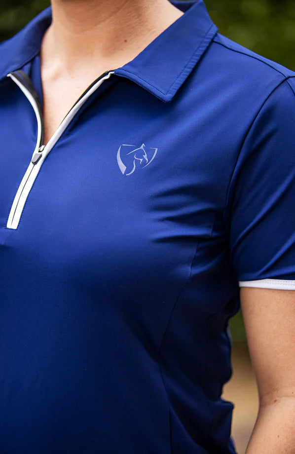 Bare Equestrian - Active Mesh Polo Shirt - Navy