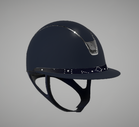 Samshield Miss Shield 2.0 | Celestial Crystal | MATTE BLUE WITH BLACK CHROME TRIM AND BLAZON | RIDER WEAR HELMETS AND SAFETY |