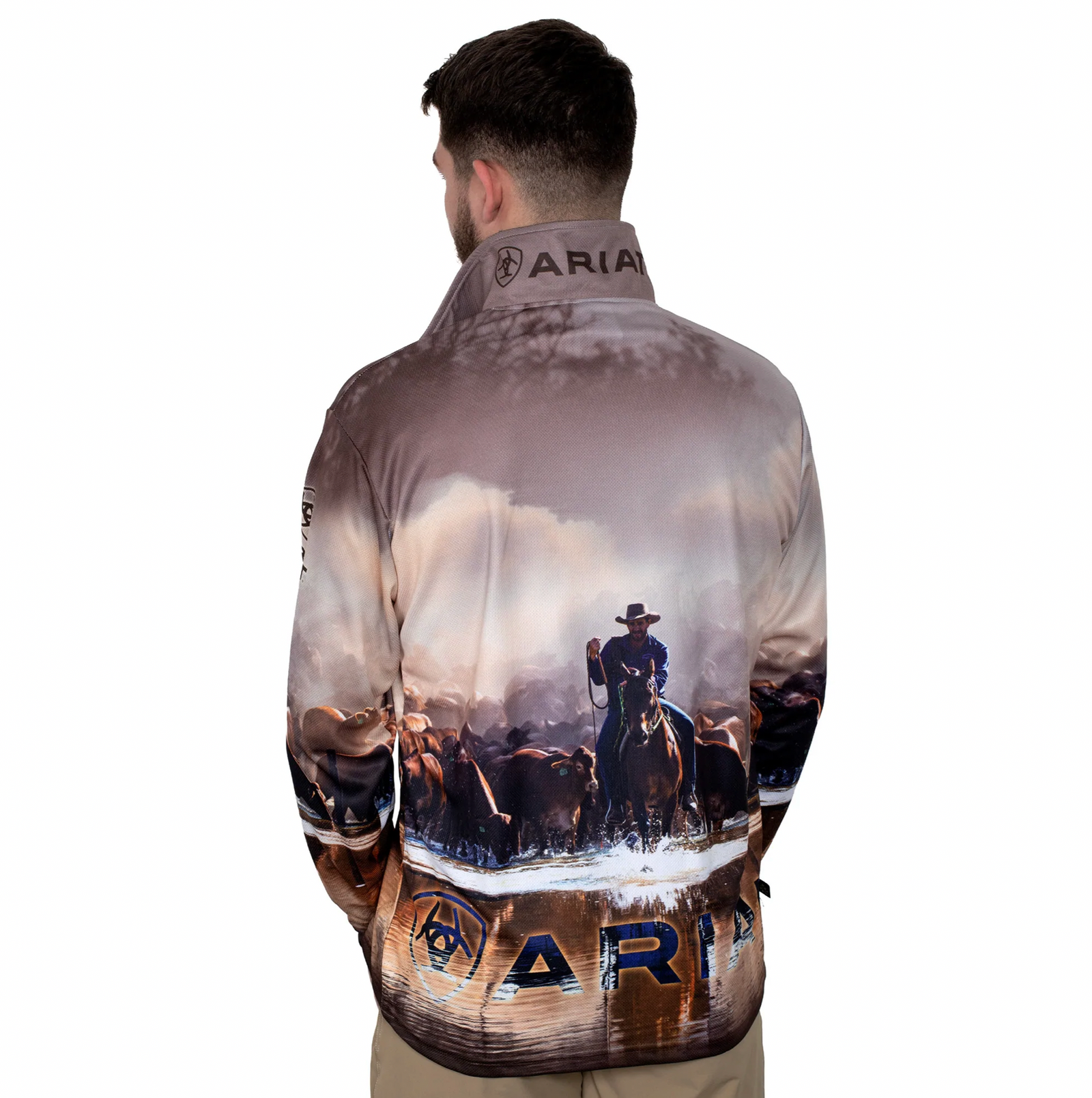 Ariat Mns Fishing Shirt Western Muster - Black Friday Sale