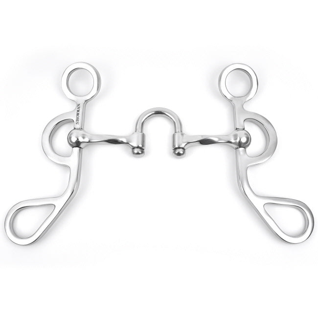 Showman Argentine Shank with Full Slow Twis Correction Port | Horse Supplies - Bits | Saddleworld Ipswich