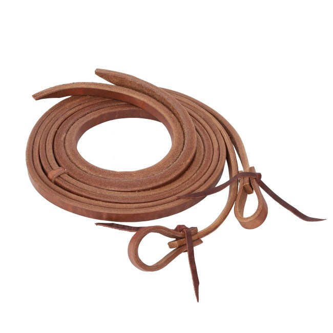 Showman Leather 8ft x 5/8in Split Reins with Thick Weighted Ends | HOrse Supplies - Reins | Saddleworld Ipswich