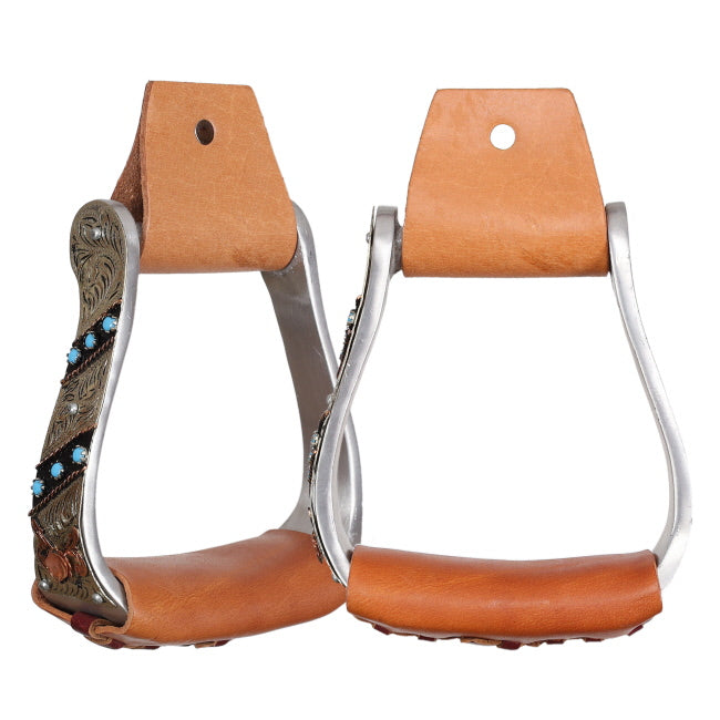 Showman Southwest Luxe Aluminium Stirrups | Horse Supplies - Oxbow | Saddleworld Ipswich
