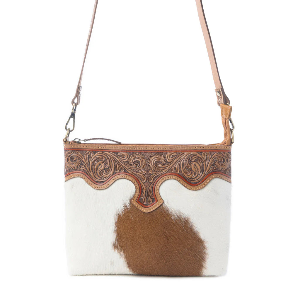 Sienna Grace Handtooled Hairon Leather Bag in Western Copper | Giftware - Handbag | Saddleworld Ipswich