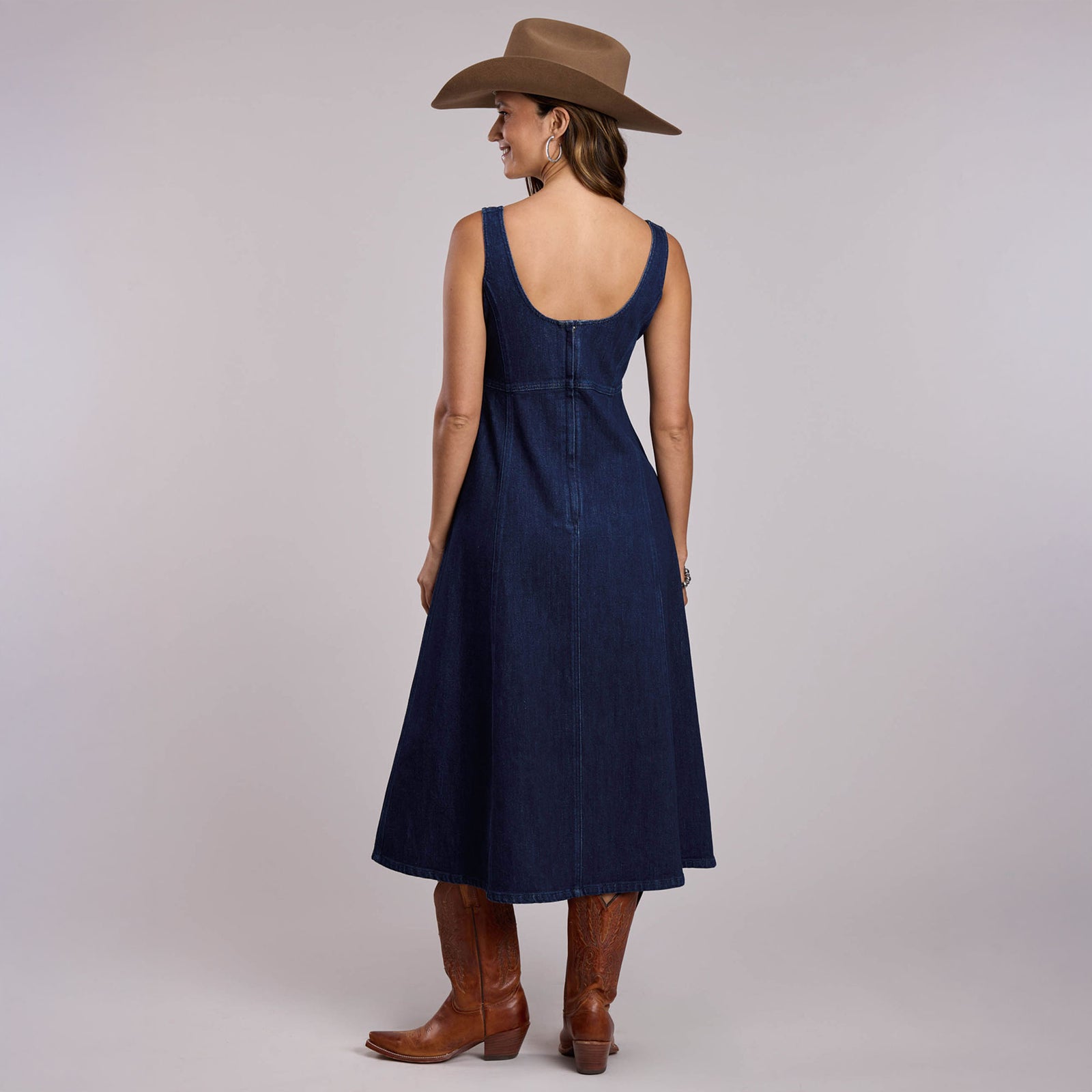 Stetson Wmns Colleciton Sleeveless Dress Solid Blue | Country Clothing - Dress | Saddleworld Ipswich