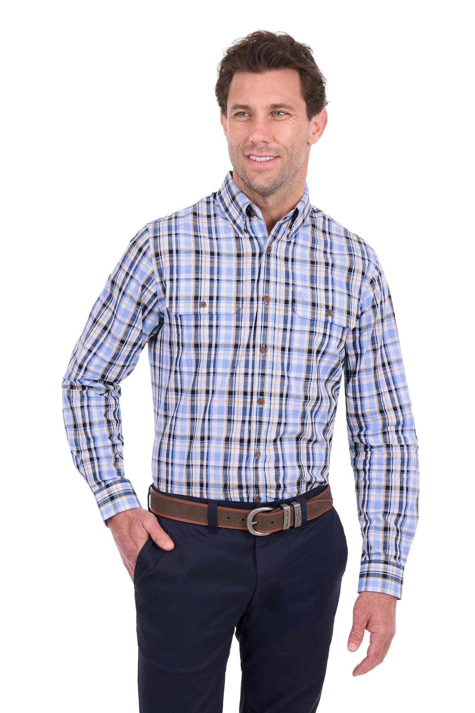Thomas Cook Mens Roman 2 Pkt LS Shirt