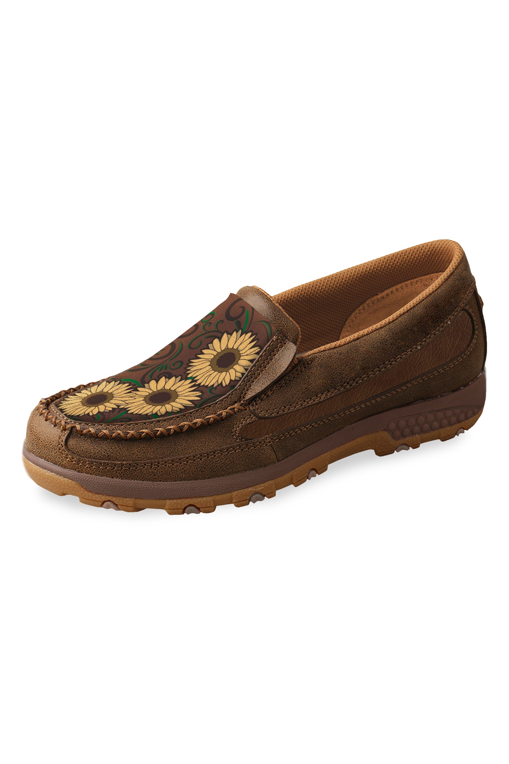 Twisted X Ladies Cellstretch Sunflower Mocs Slip On - New Year Clearance