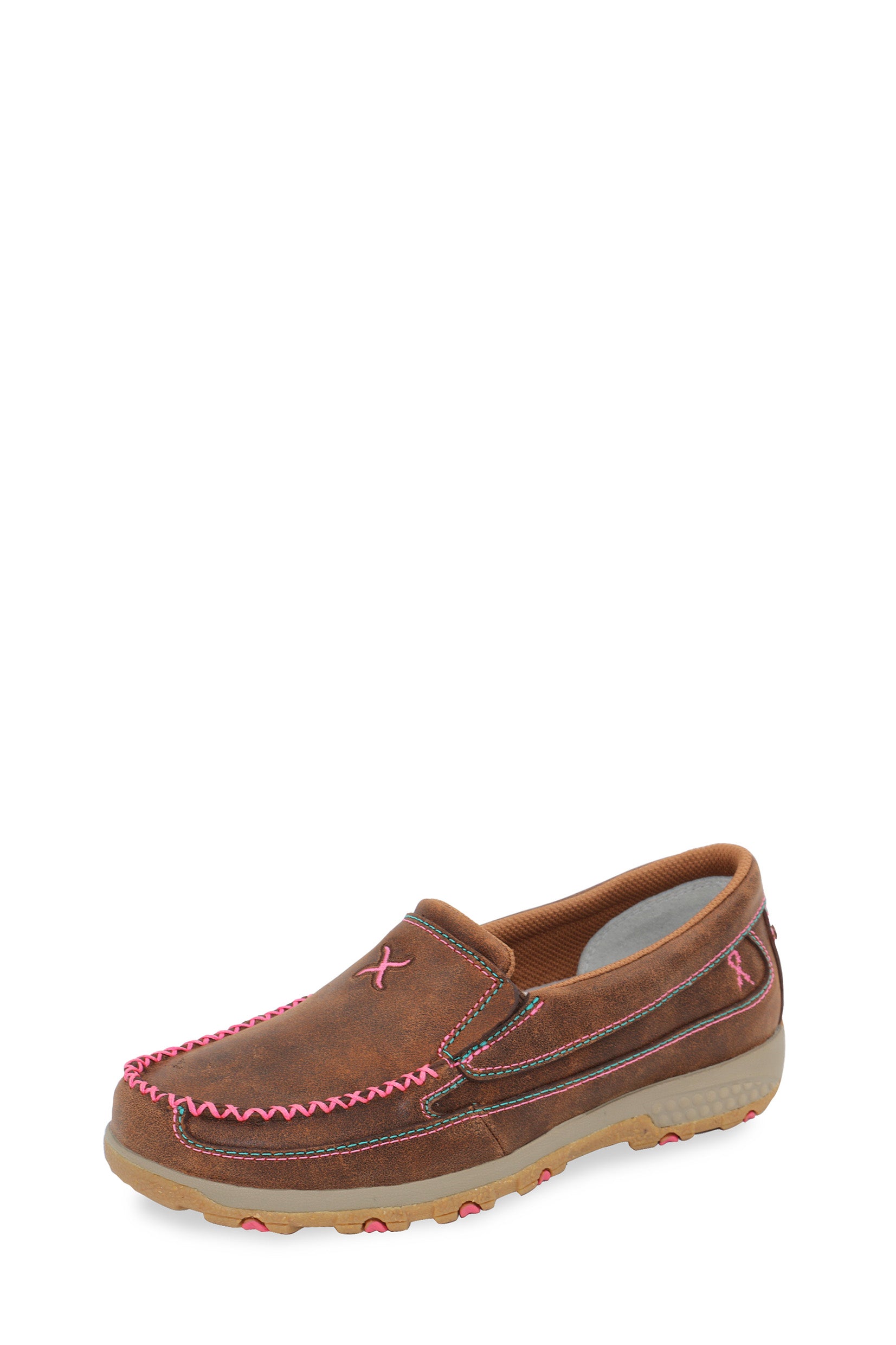 Twisted X Wmns Pink Cellstretch Mocs Slip On - New Year Clearance