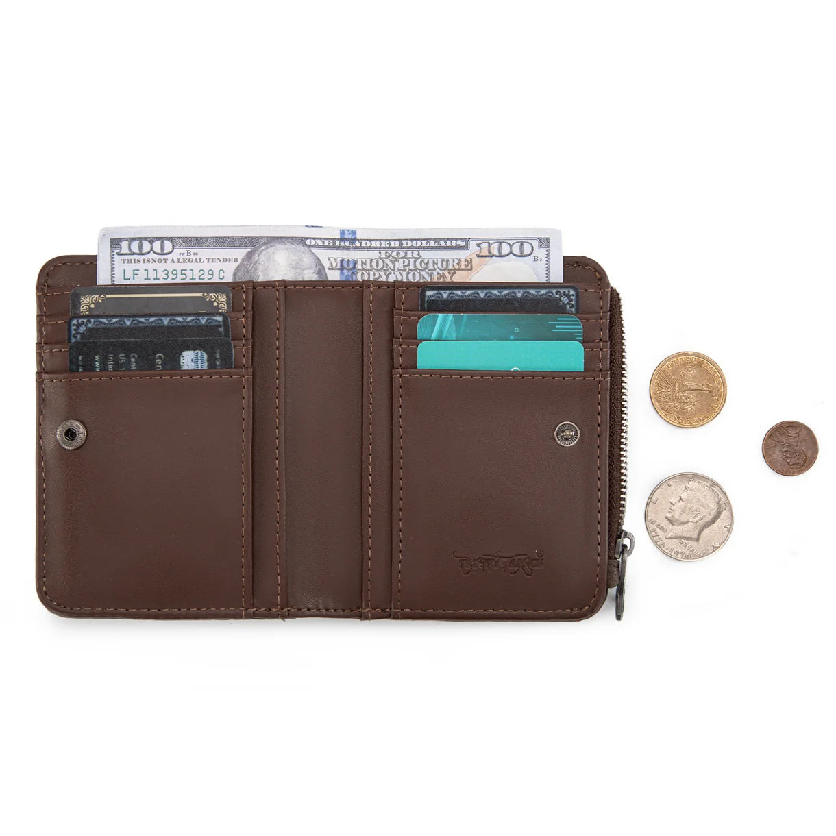 Trinity Ranch Hair On Cowhide Tooled Collection Wallet