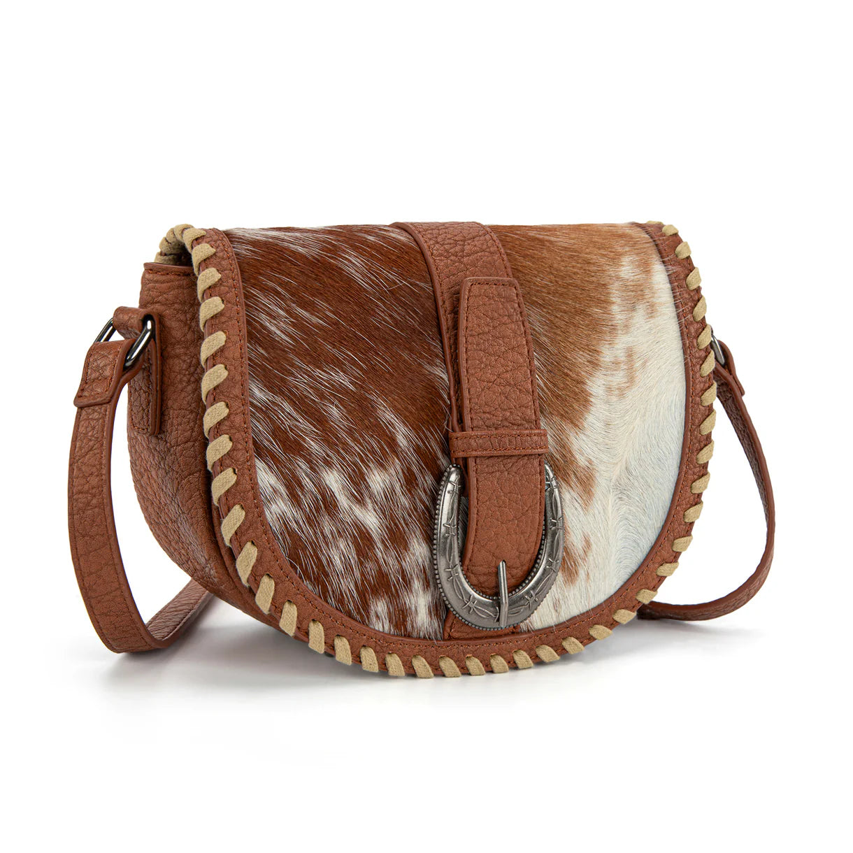 Trinity Ranch Hair On Cowhide Saddle Crossbody