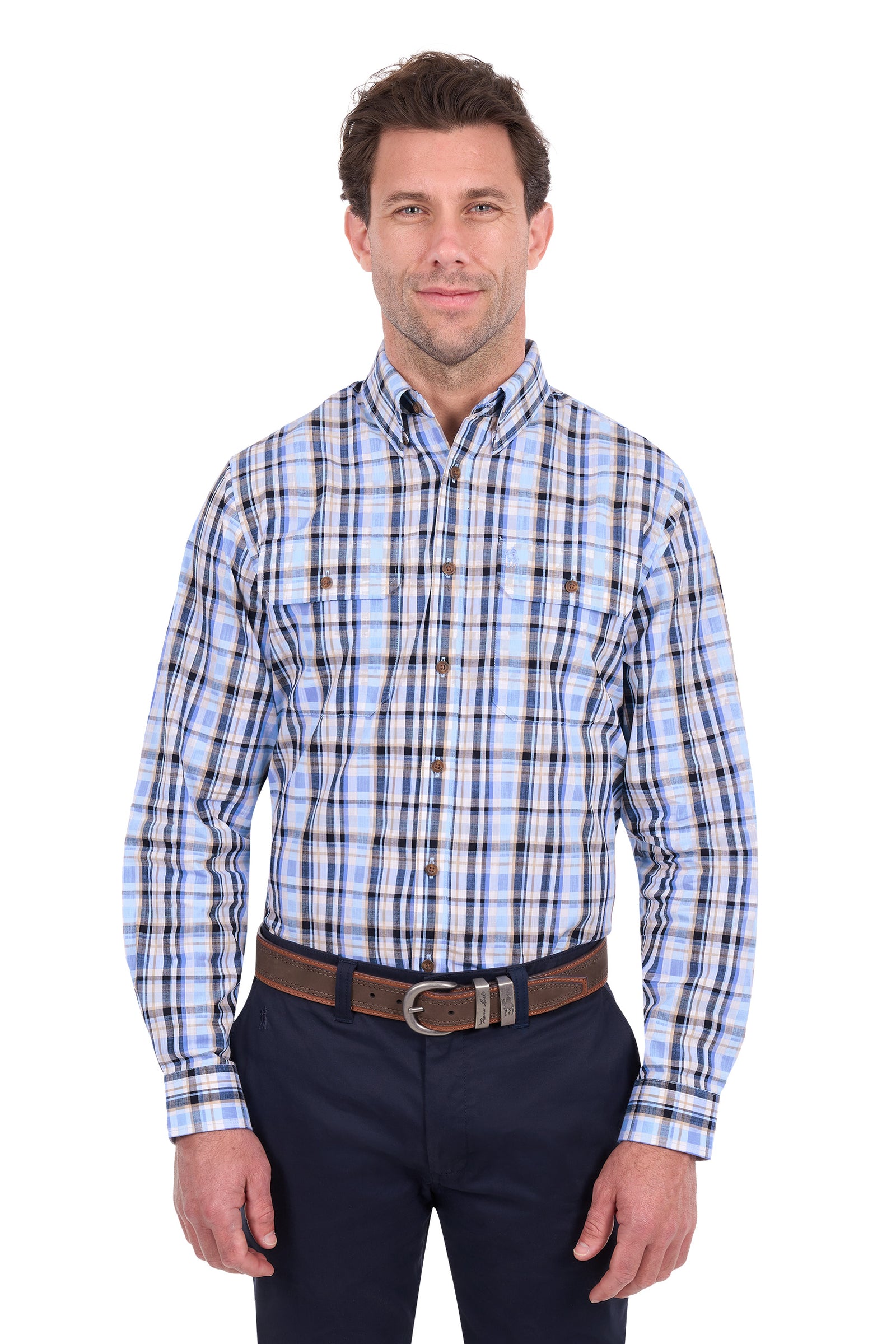 Thomas Cook Mens Roman 2 Pkt LS Shirt | Country Clothing - Mens Shirt | Saddleworld Ipswich