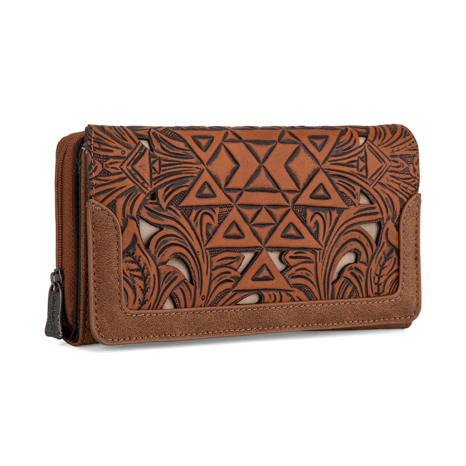 Trinity Ranch Floral Aztec Tooled Collection Wallet | Giftware - Wallet | Saddleworld Ipswich