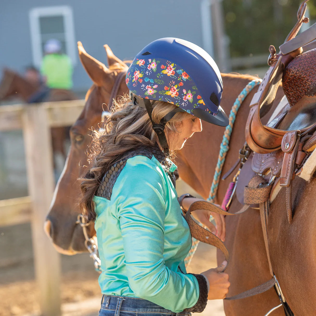 Troxel Helmet Dynasty Floral Watercolour | Rider Wear - Helmet | Saddleworld Ipswich