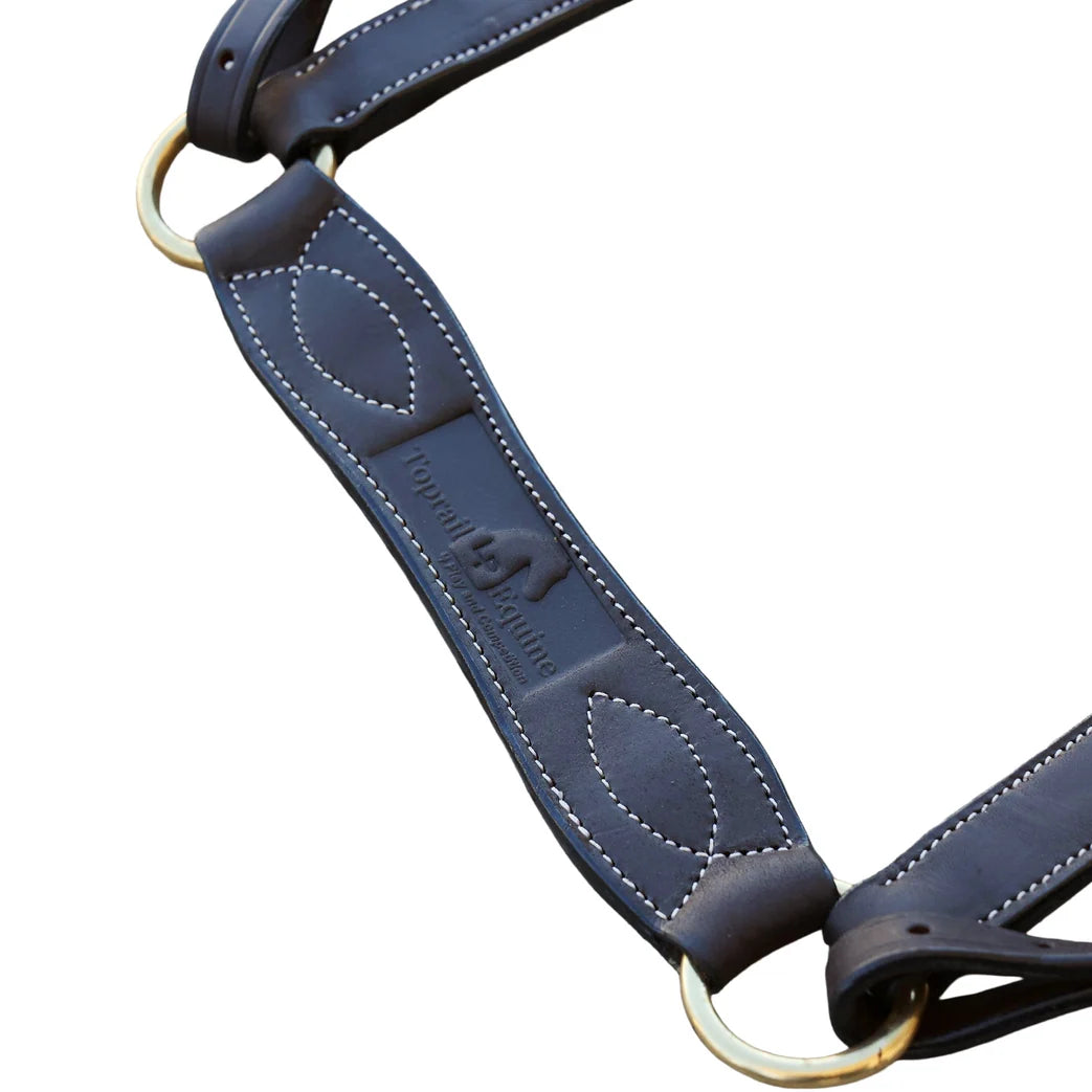 Toprail Leather Show Plaque Breastplate with No Plait