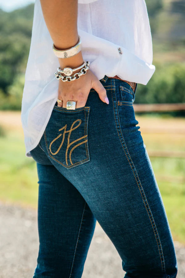 Hitchley and Harrow Trouser Tallahassee Tan Stitch Jeans - Christmas Sale