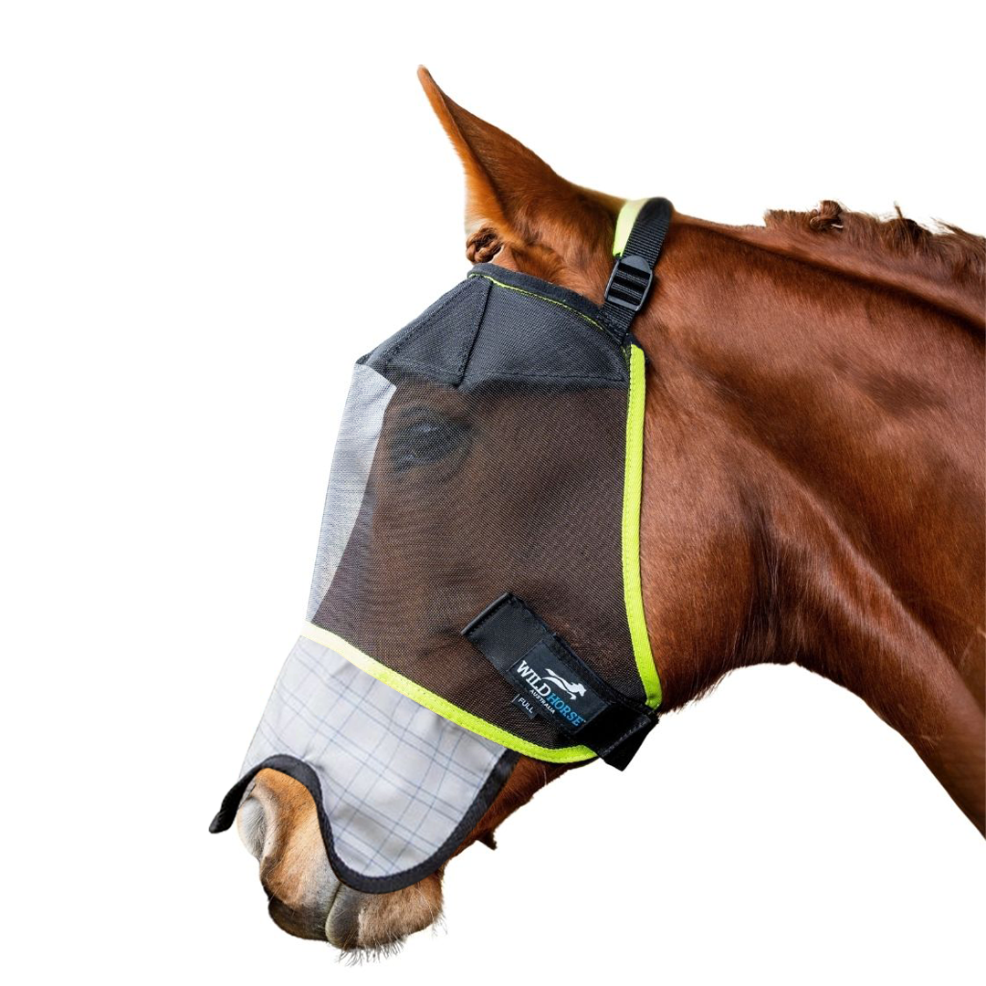 Wild Horse Ultimate UV Fly Veil with Ripstop Nose - 3 Dart | Horse Supplies - Fly Veil | Saddleworld Ipswich