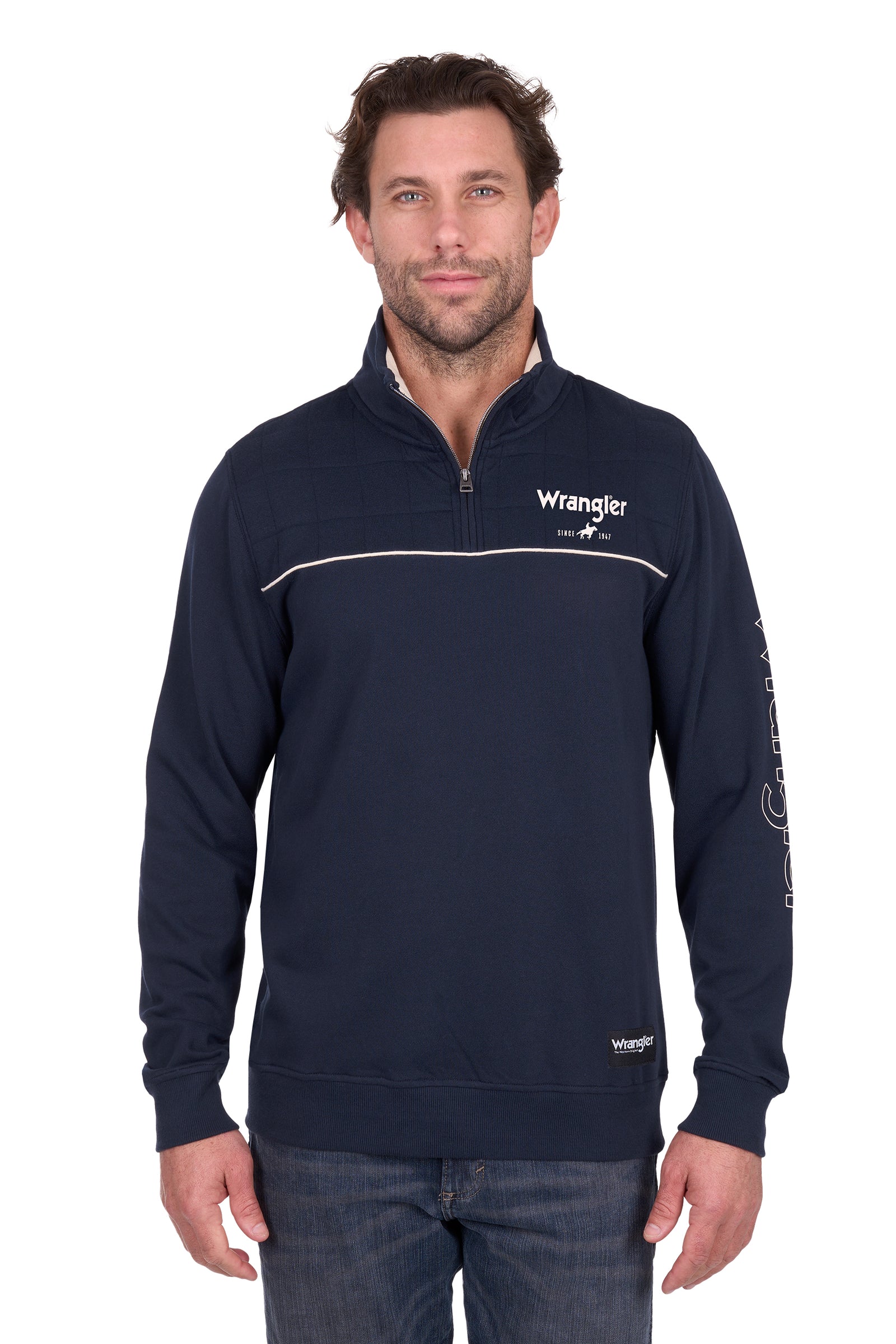 Wrangler Mens Dale 1/4 Zip Pullover | Country Clothing - Mens Winter | Saddleworld Ipswich