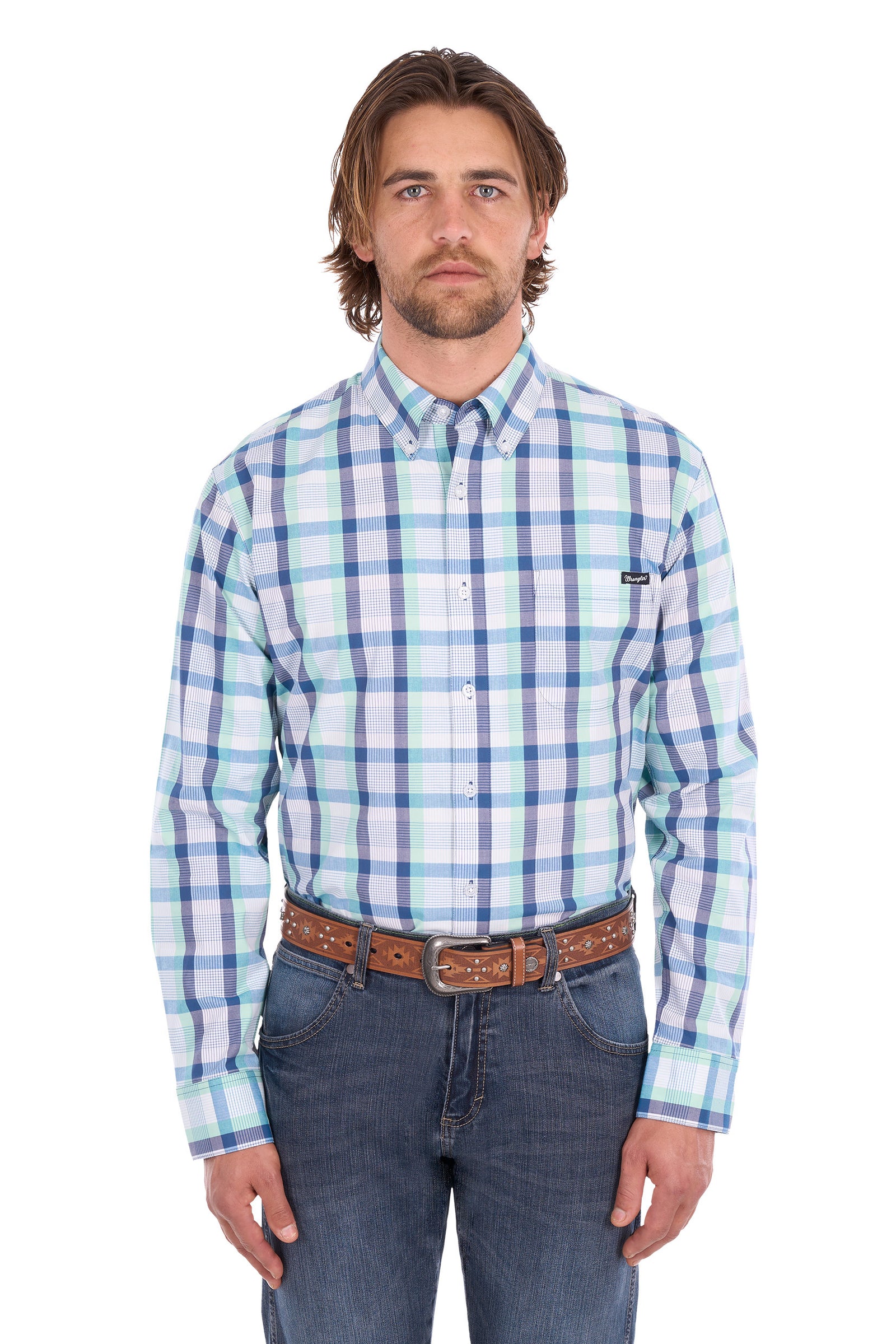 Wrangler Mens Dale 1 Pkt LS Shirt | Country Clothing - Mens Shirt | Saddleworld Ipswich