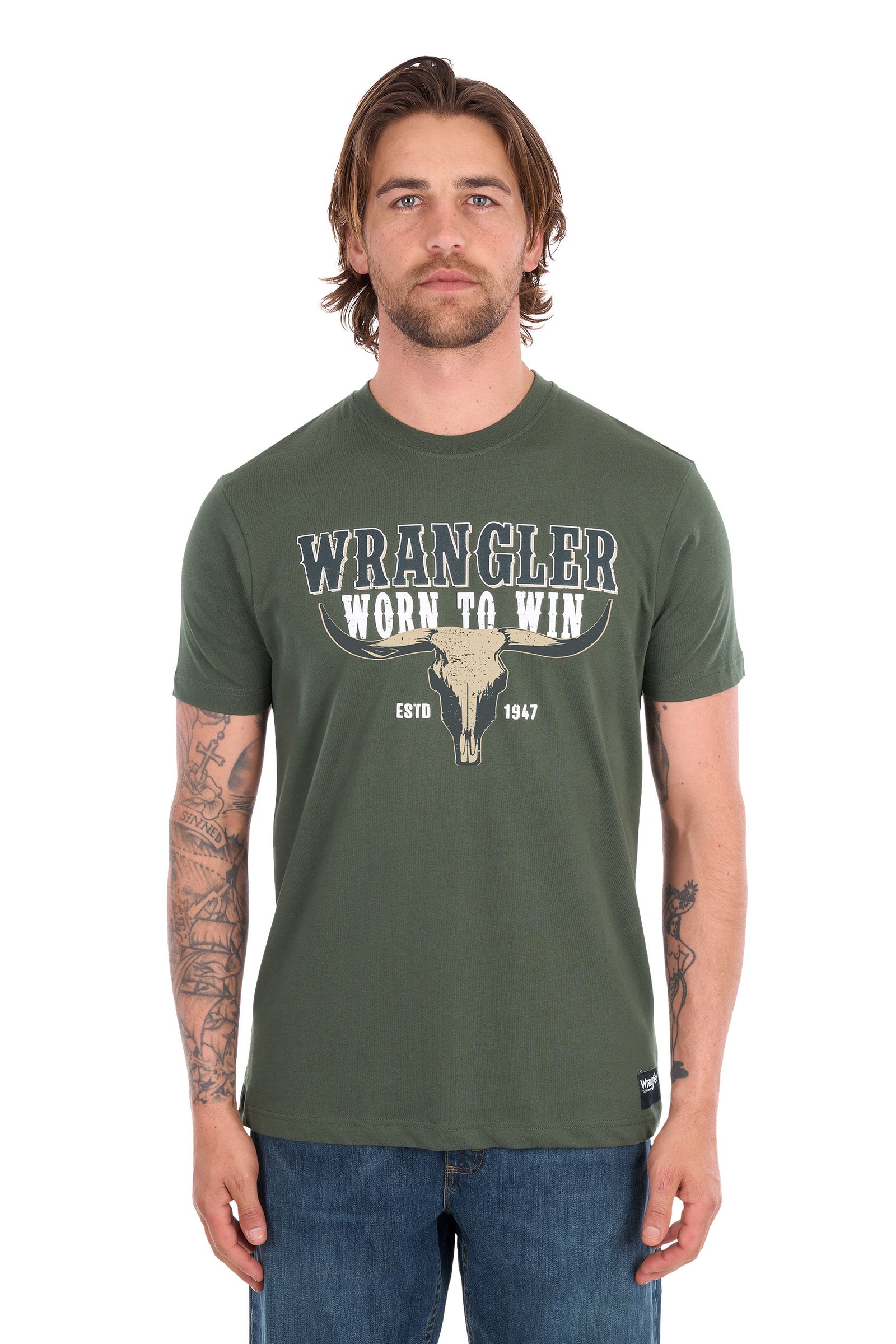 Wrangler Mens Scott SS Tee | Country Clothing - Mens T Shirt | Saddleworld Ipswich