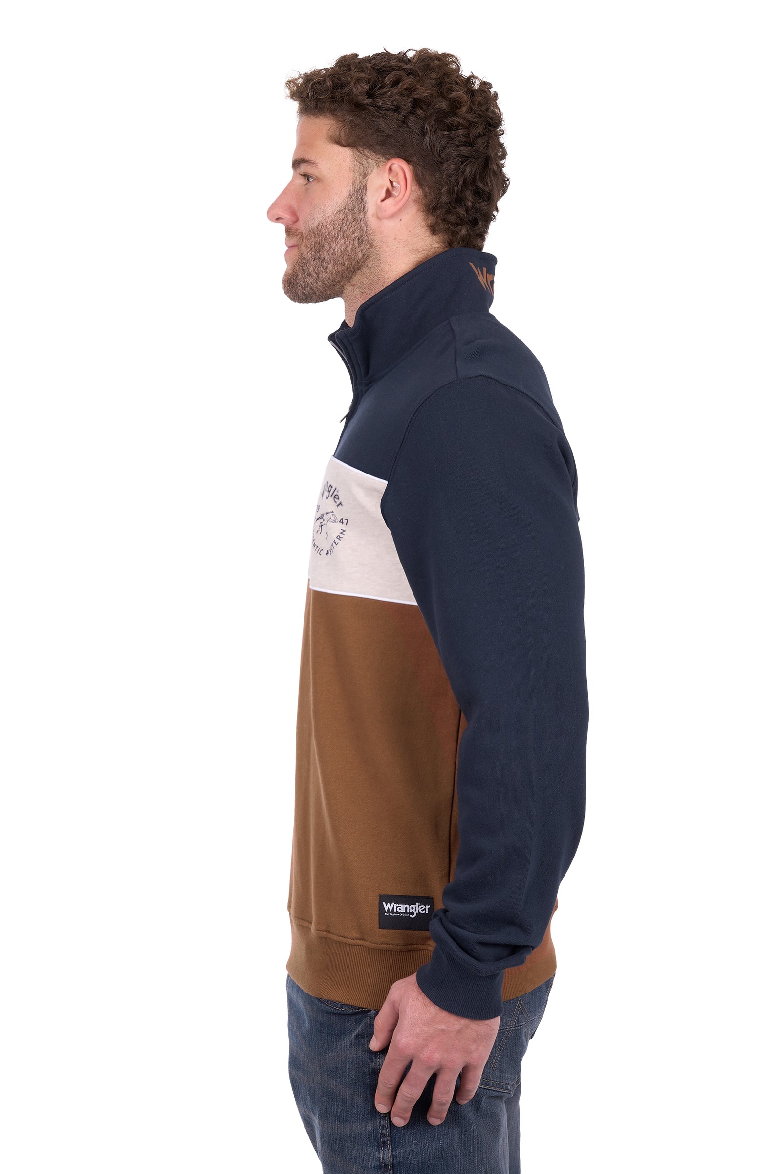Wrangler Mens Steve 1/4 Zip Pullover | Country Clothing - Mens WInter | saddleworld Ipswich