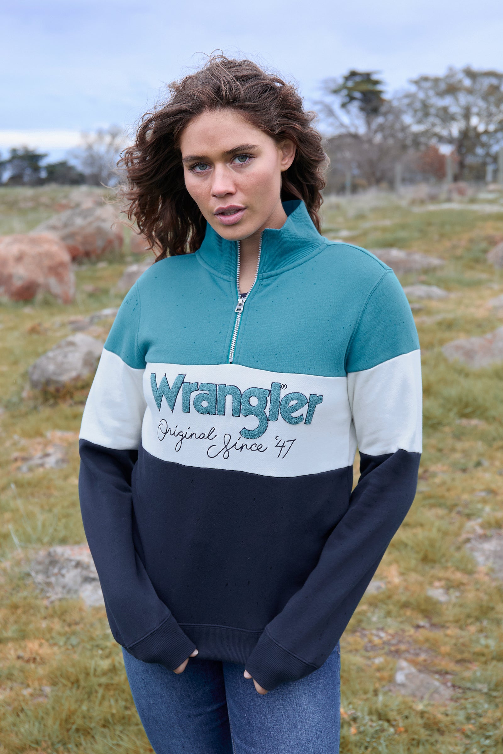 Wrangler Wmns Dana 1/4 Zip Pullover | Country Clothing - Ladies Winter | Saddleworld Ipswich