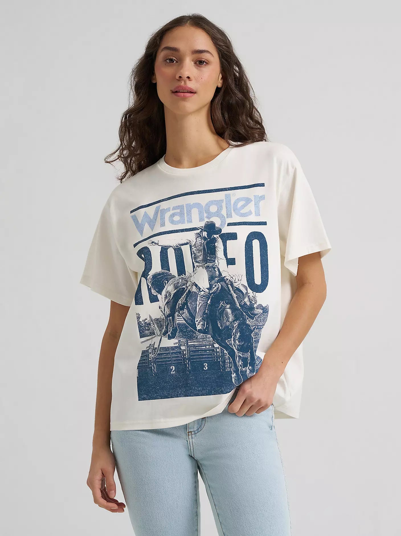 Wrangler Wmns Rodeo Active Girlfriend Graphic Tee | Country Clothing - Ladies T Shirt | Saddleworld Ipswich