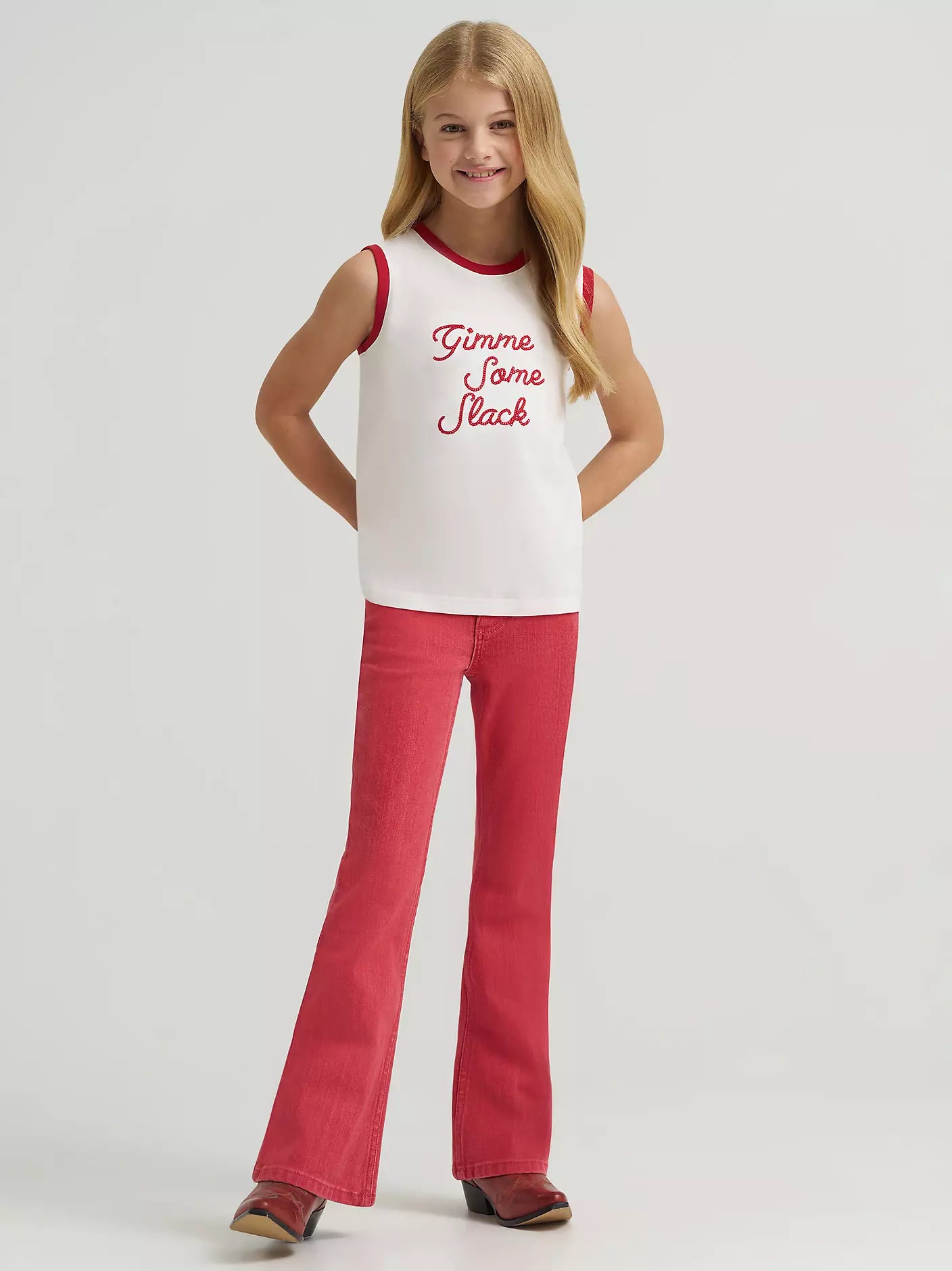 Wrangler X Lainey Wilson Girls Gimme Some Slack Tank | Country Clothing - Childrens CLothing | Saddleworld Ipswich