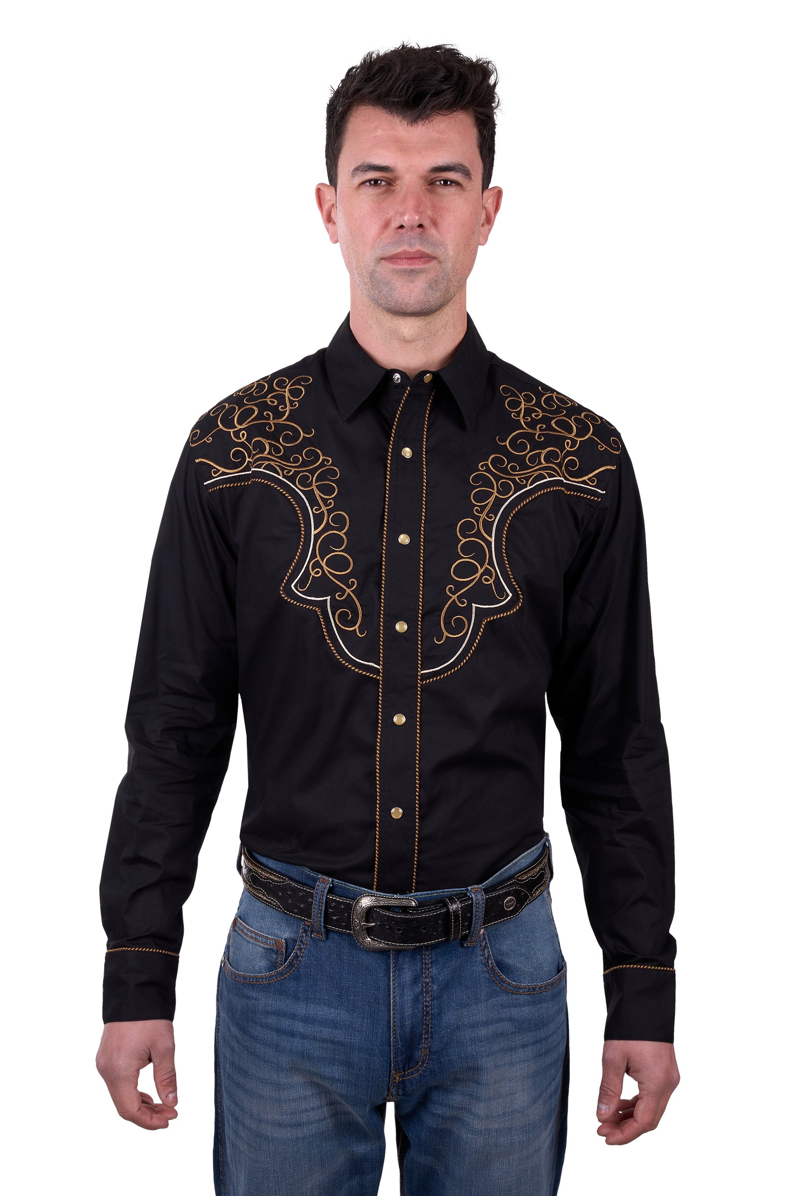 Wrangler Mens Rhys Embroidered Long Sleeve Shirt