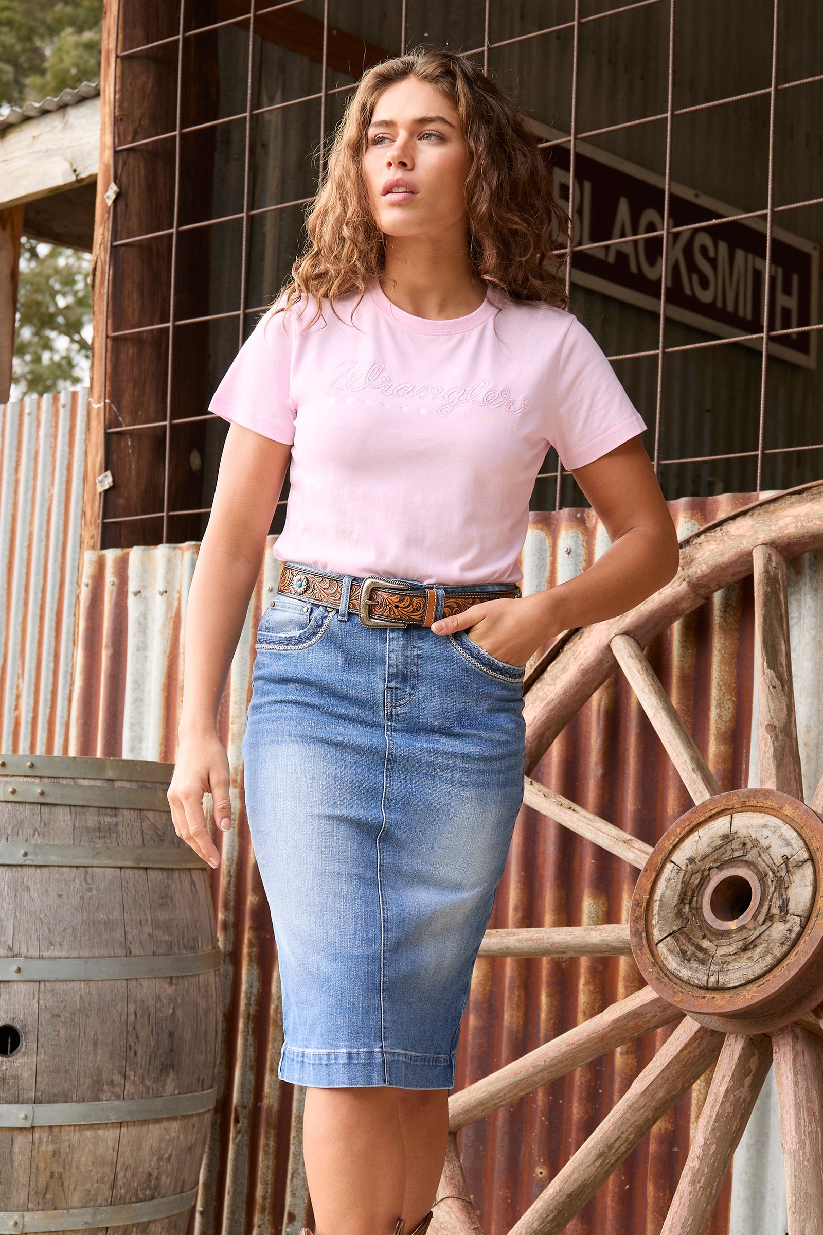 Wrangler Wmns Emmie Denim Skirt