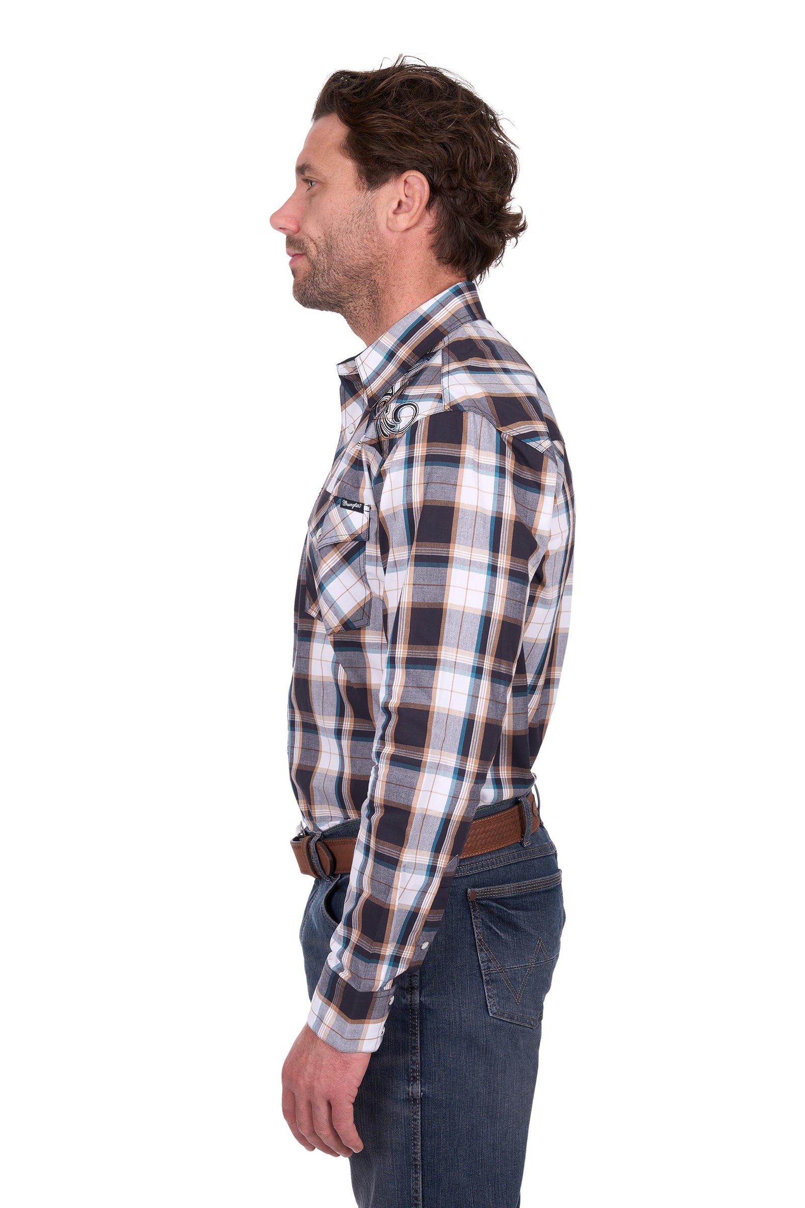 Wrangler Mens Ricky Embroidered LS Shirt
