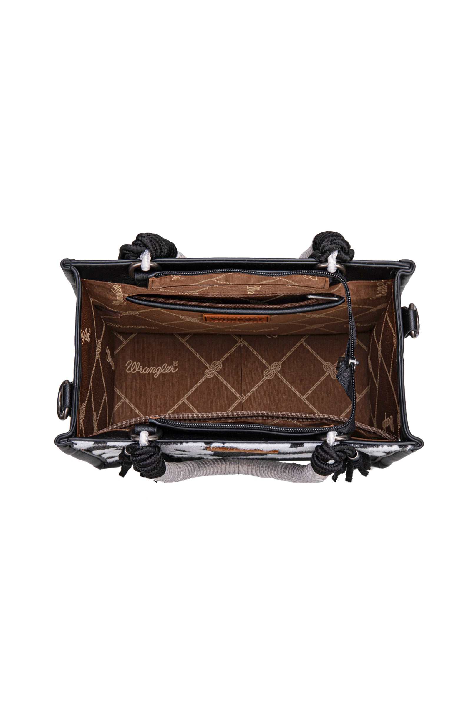 Wrangler Cow Print Tassel Crossbody Bag