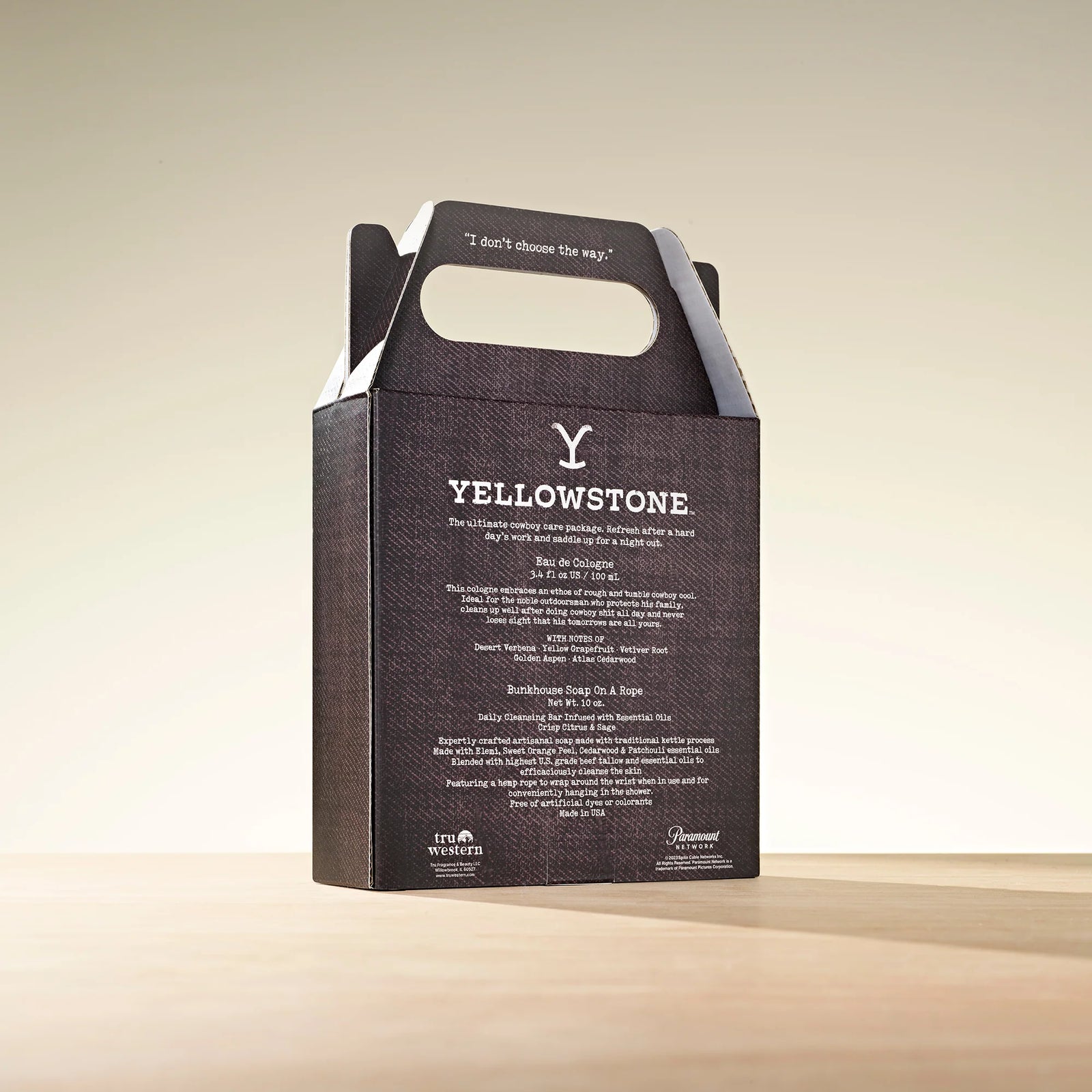 Tru Western Mns Yellowstone Gift Set for Him - Yellowstone Cologne/Bunkhouse Soap