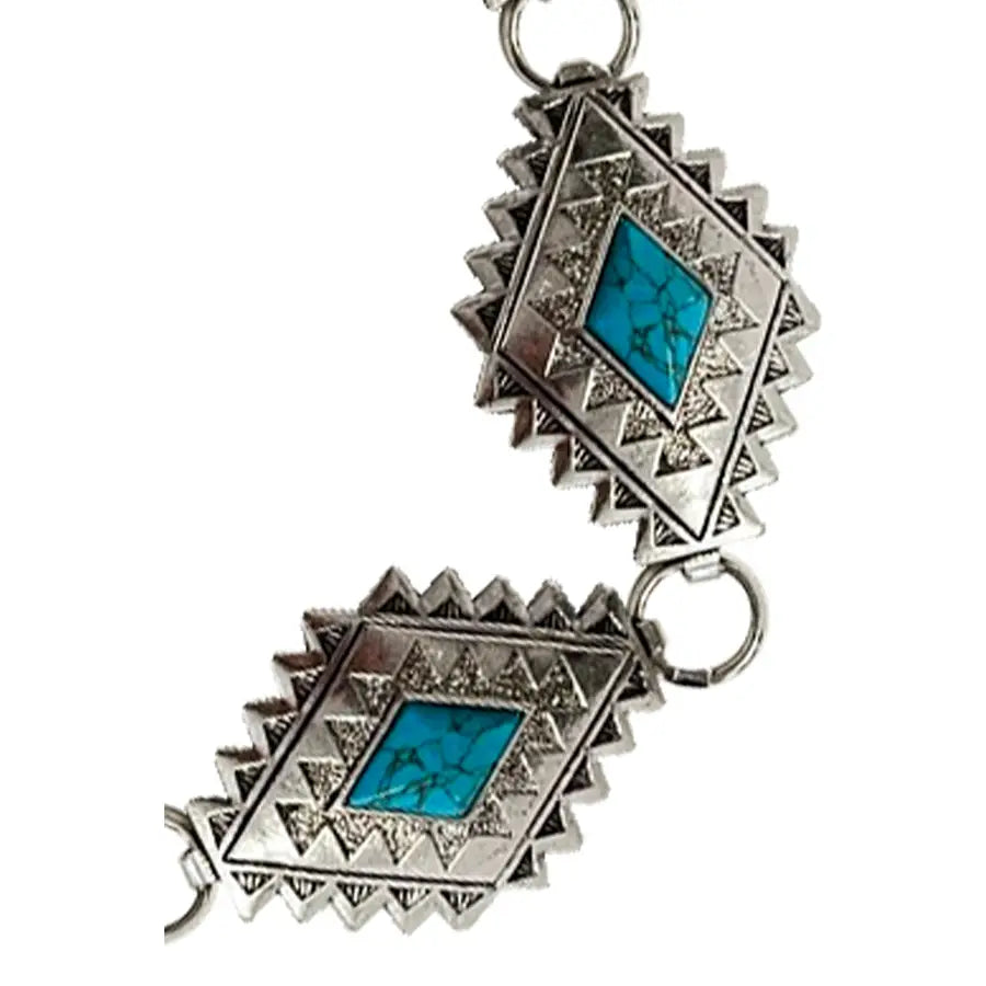 Western Metal Navajo Concho Chain Belt