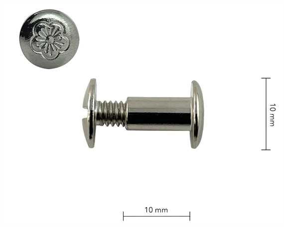 Chicago Screw Floral Patterned Head 10mm