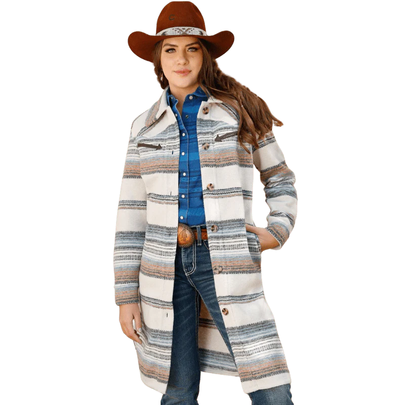 Cinch Wmns Striped Duster Shacket