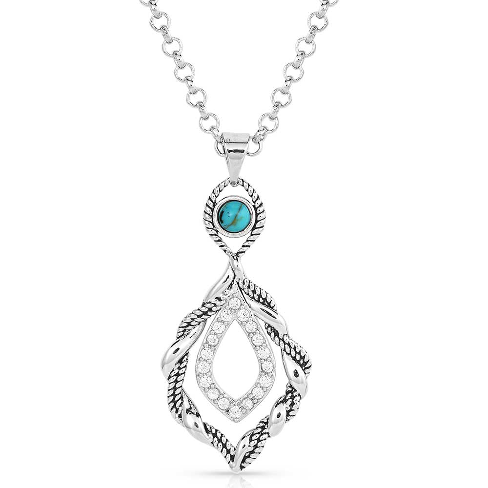 Montana Silversmith Twisted in Time Crystal Turquoise Necklace