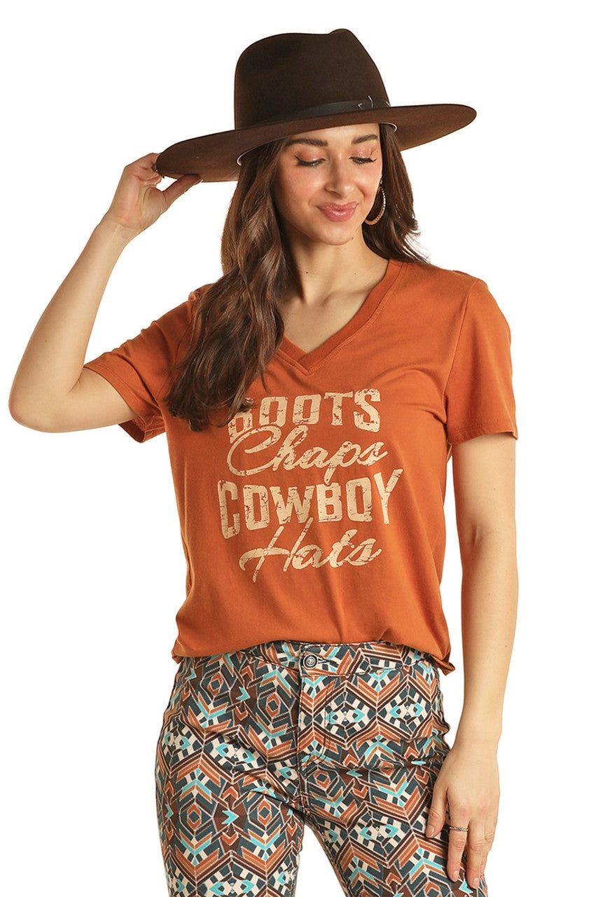 Rock and Roll Cowboy Graphic T Shirt