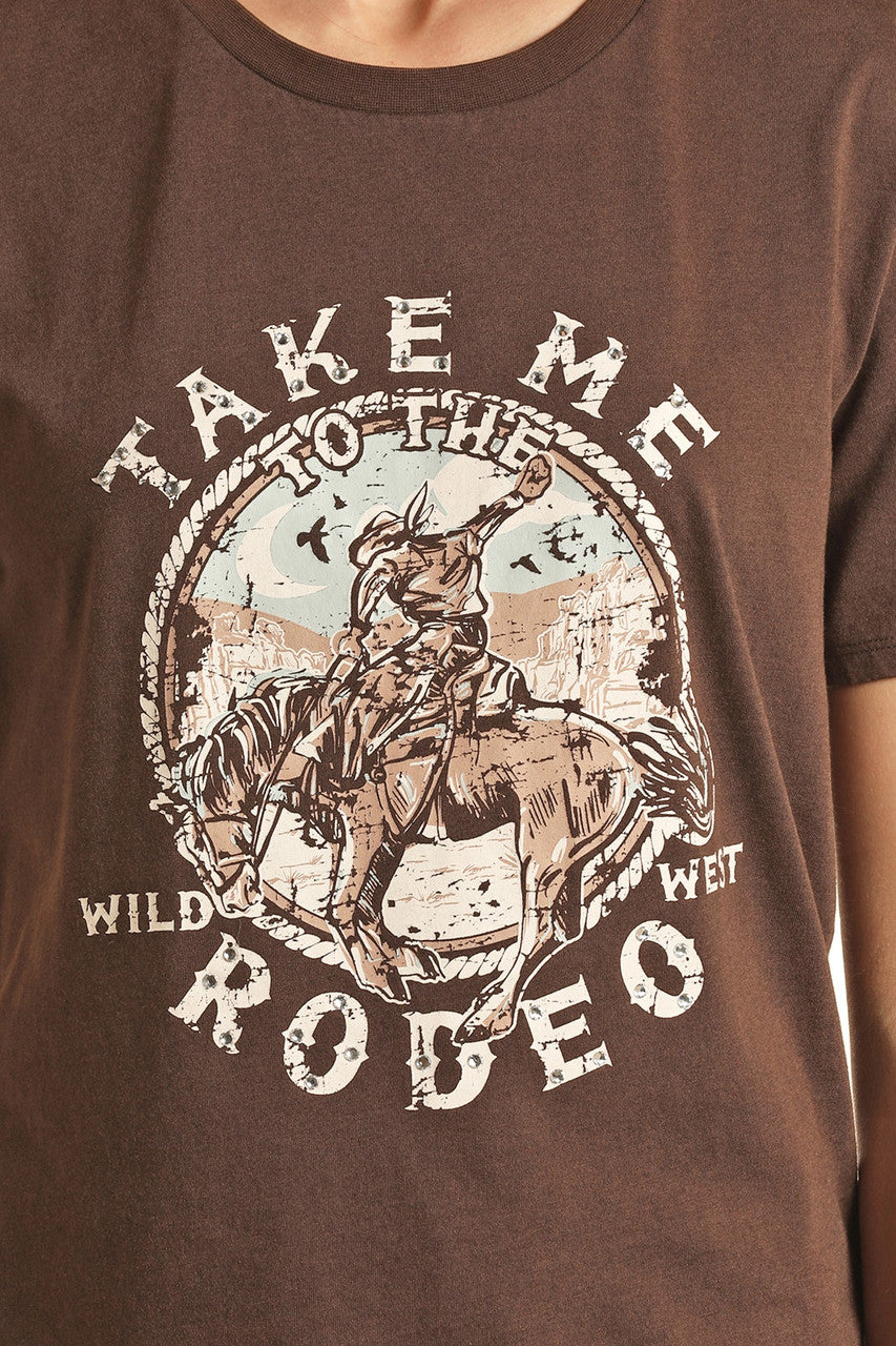 Rock and Roll Take Me To The Rodeo Graphic T Shirt