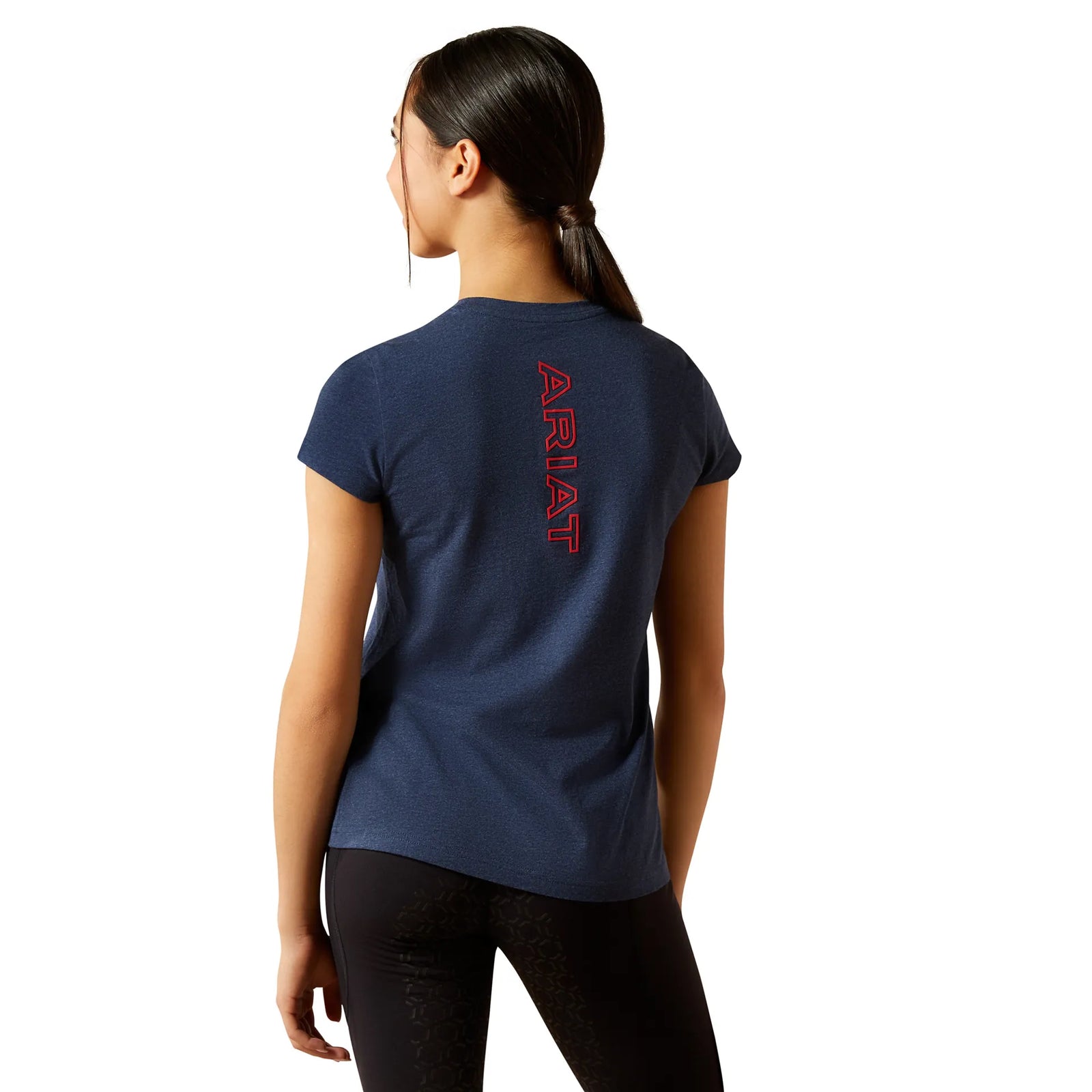 Ariat Yth BV Logo SS Tee Navy Heather