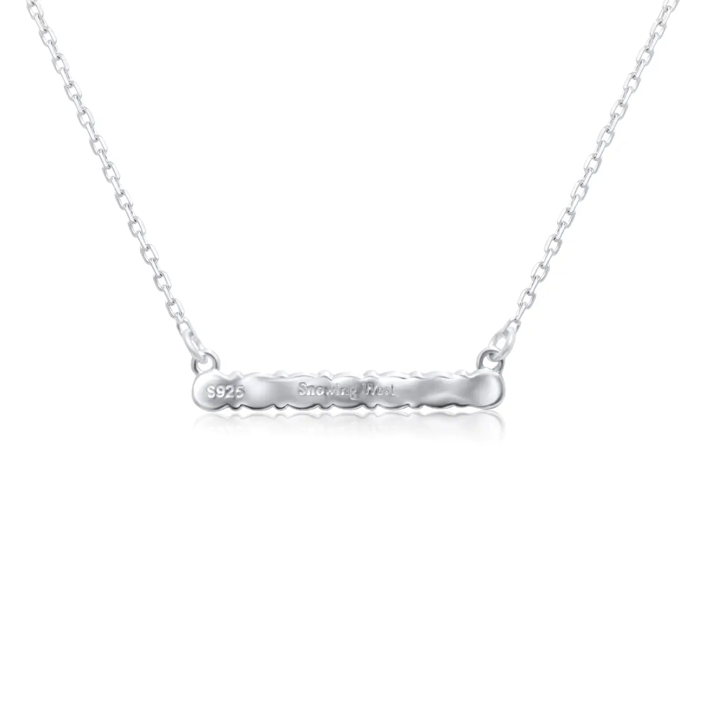 Western 925 Sterling Silver Turquoise Bar Necklace