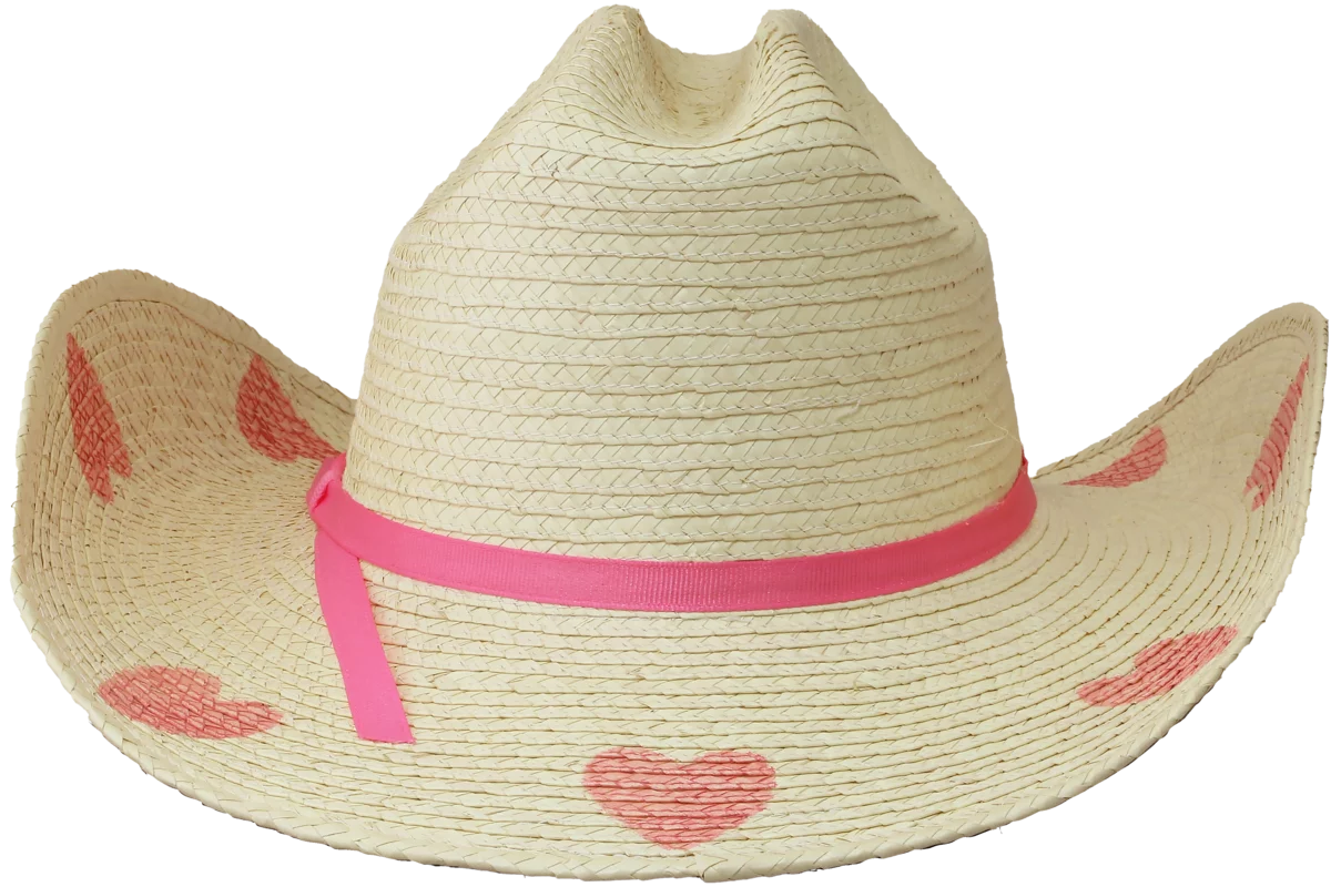 SunbodyKidsPalmPinkHeartsOneSize | Country Clothing - Hats | Saddleworld Ipswich
