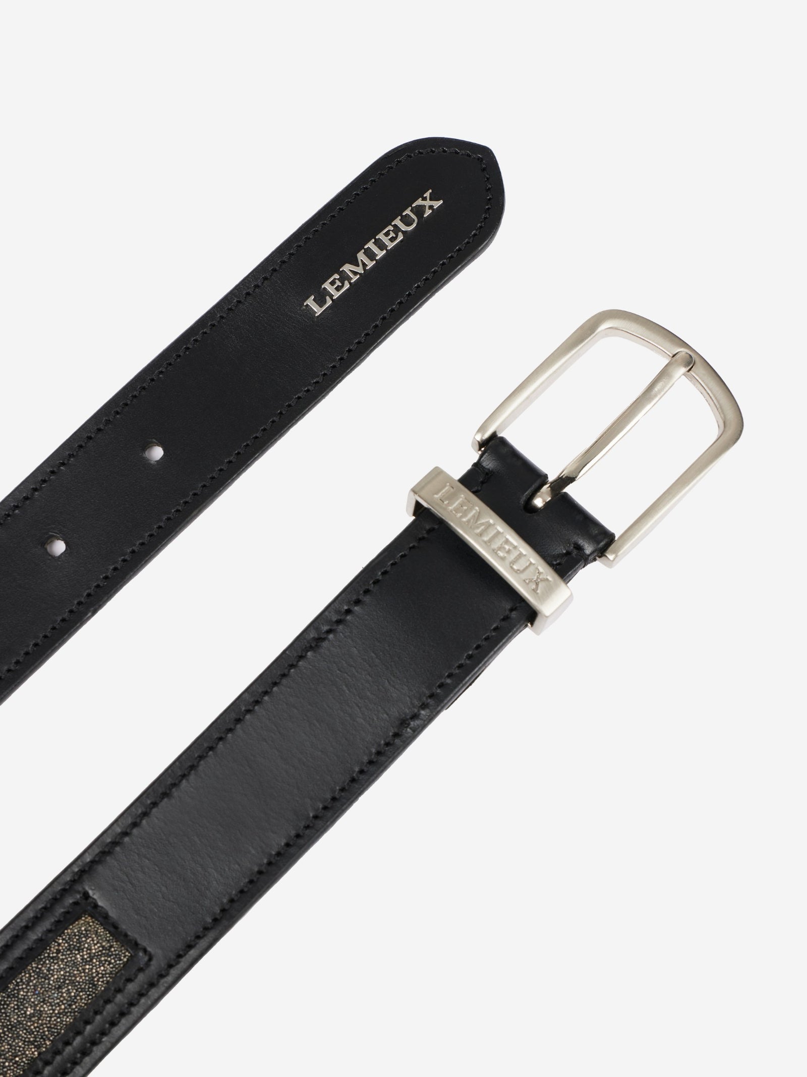 LeMieuxCrystalInsertBeltBlack | Country Clothing - Belts | Saddleworld Ipswich