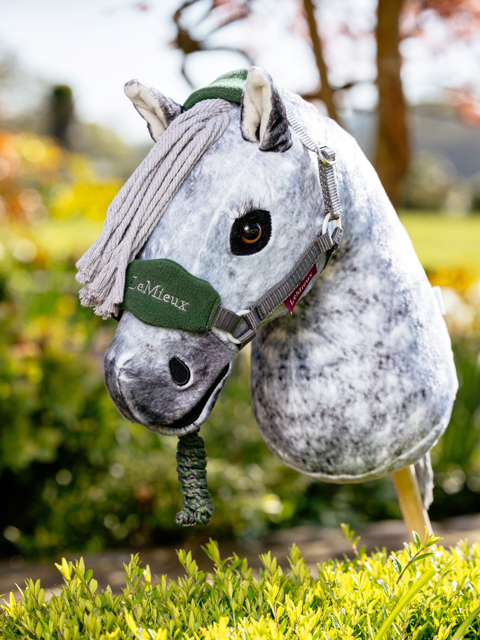 LeMieuxHobbyHorseVogueHeadcollarLeadropeHunterGreen | Giftware - Toys | Saddleworld Ipswich