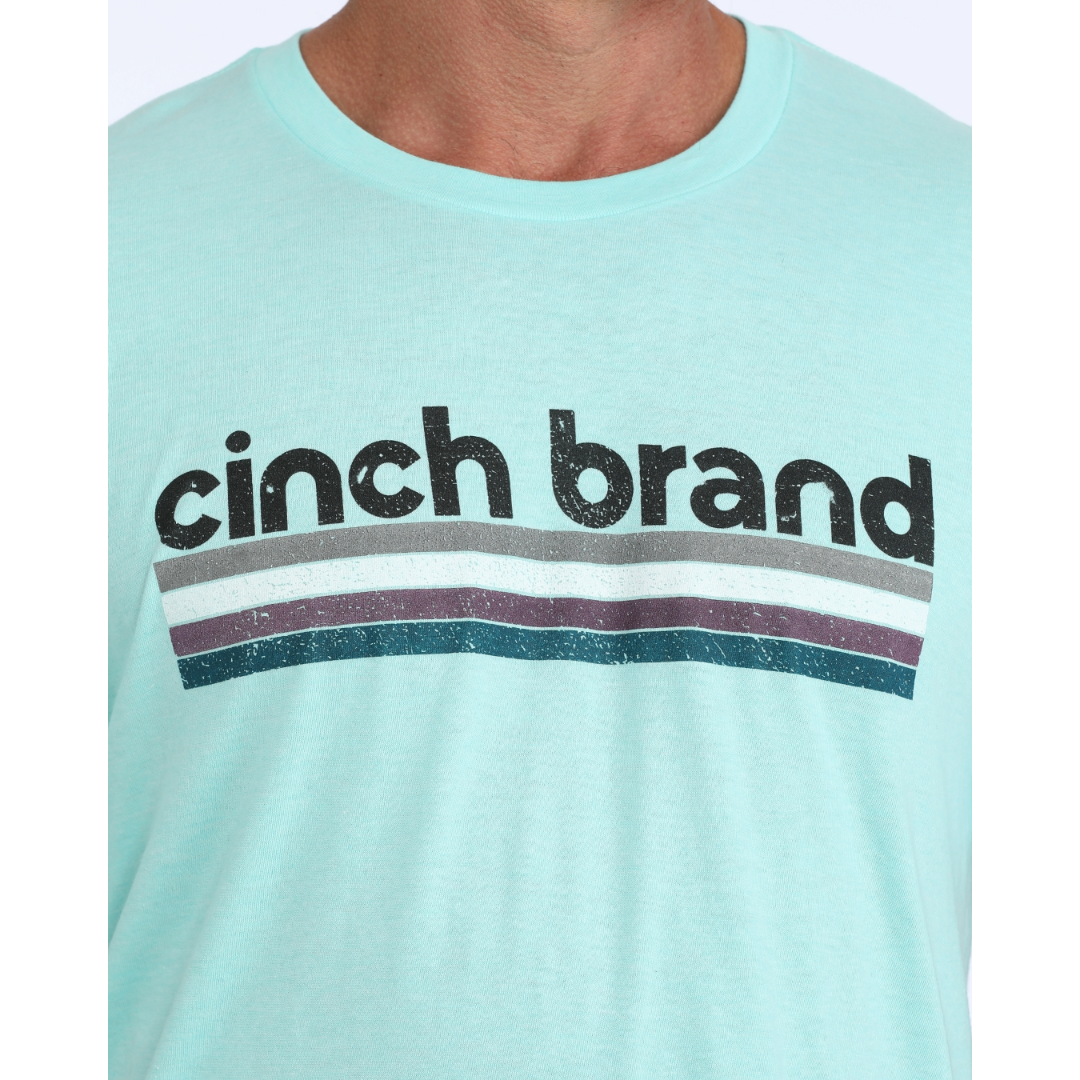 CinchMensGraphicLogoTShirtTurquoise | Country Clothing - Mens T Shirt | Saddleworld Ipswich