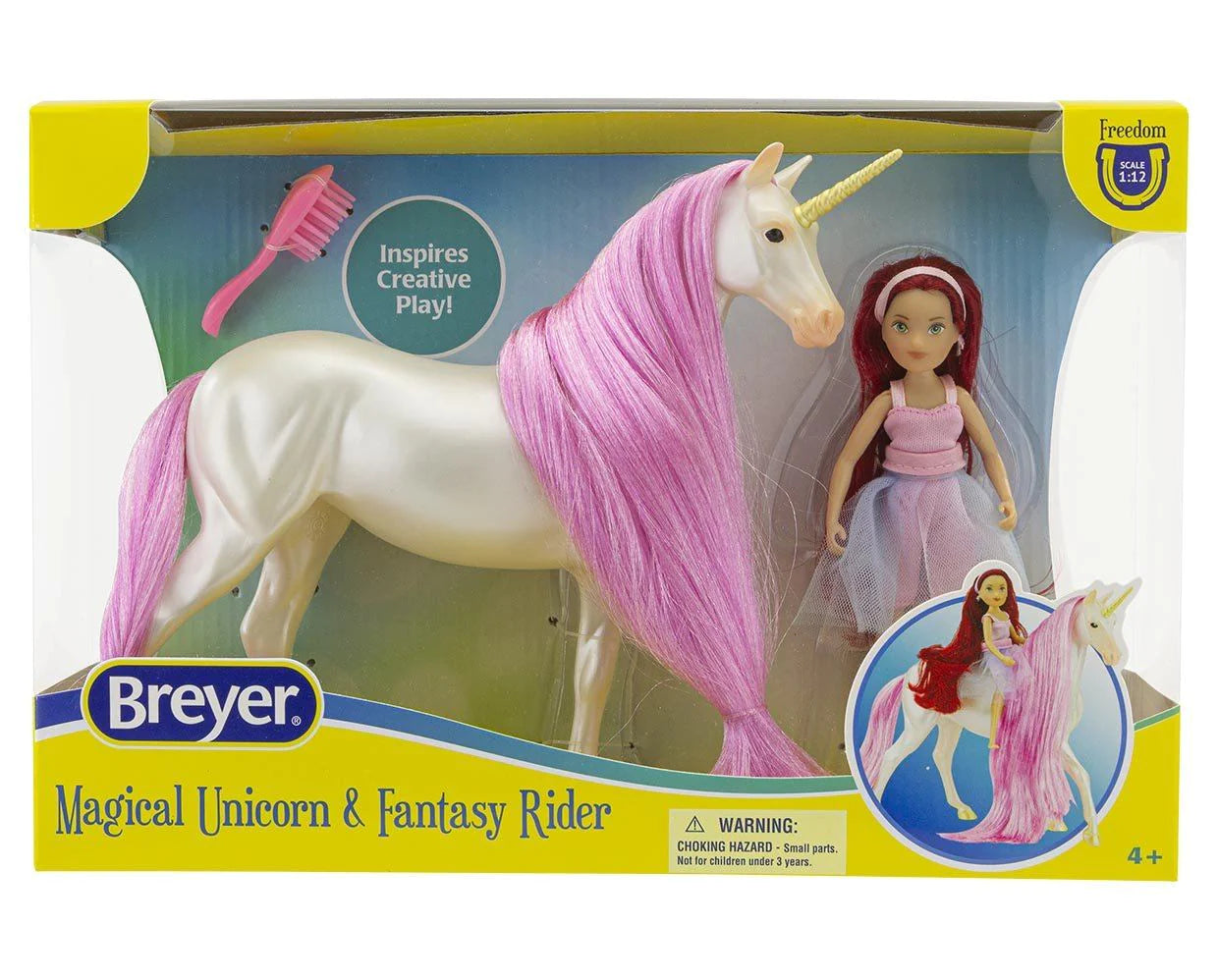 Breyer Freedom Magical Unicorn Sky and Fantasy Rider Meadow